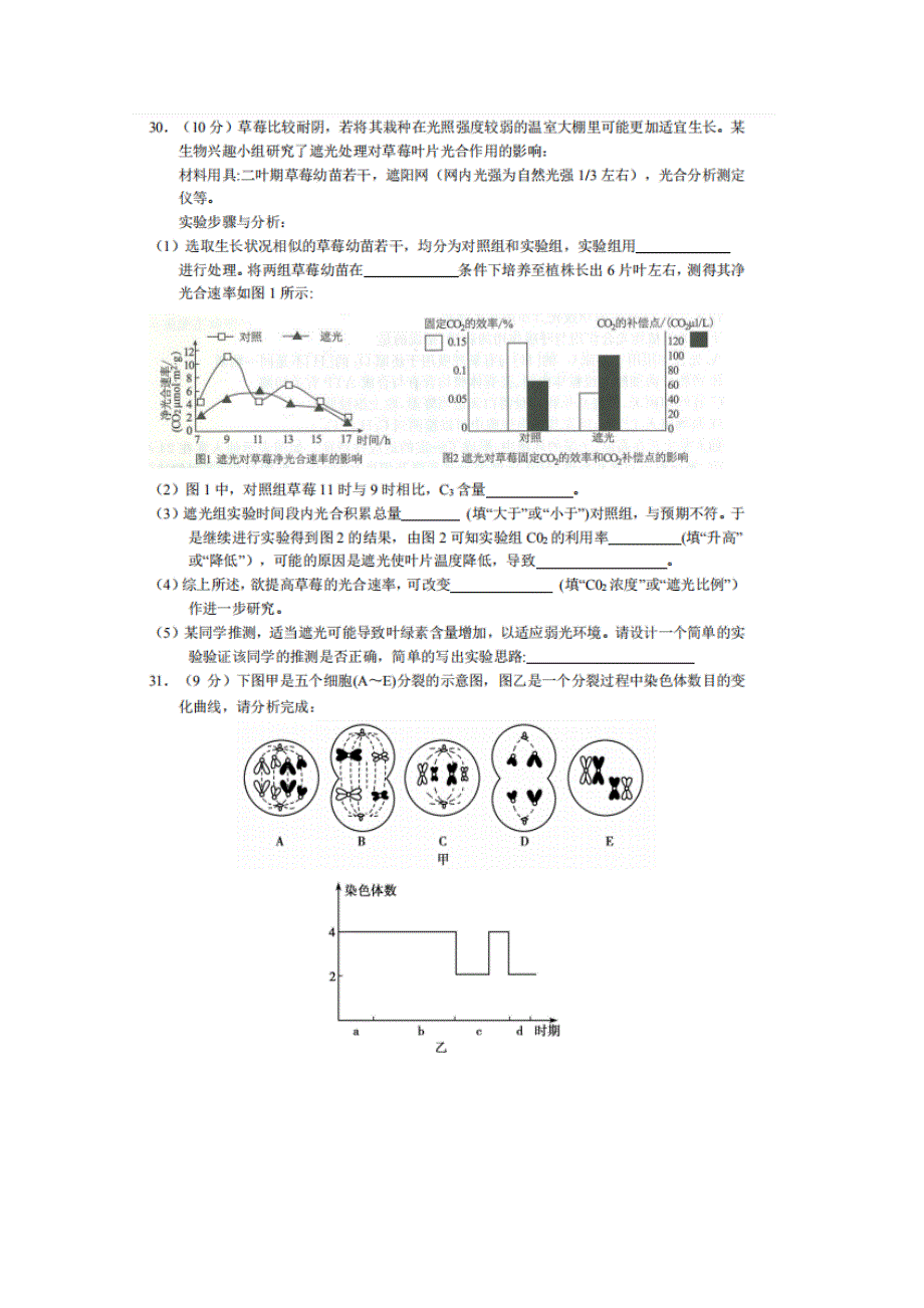 广东省深圳外国语学校2019届高三上学期第三次阶段考试生物试题 扫描版含答案.doc_第3页