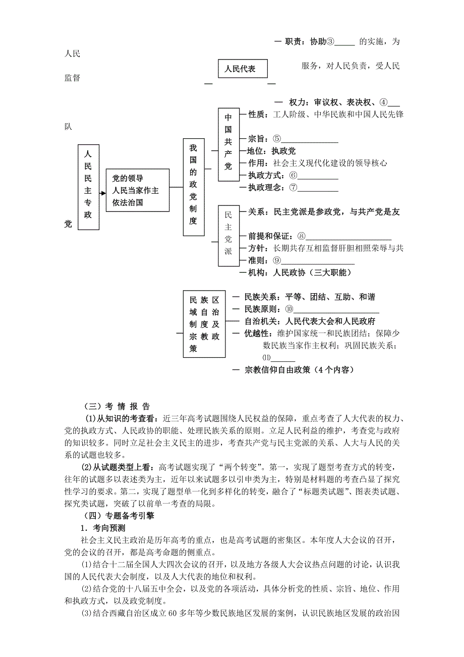 广东省深圳大学师范学校附属中学2016年高考政治二轮复习讲学稿第七讲发展社会主义民主政治 .doc_第2页