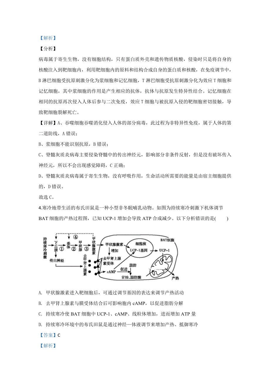 山东省潍坊市寿光现代中学2019-2020学年高二12月月考生物试题 WORD版含解析.doc_第3页