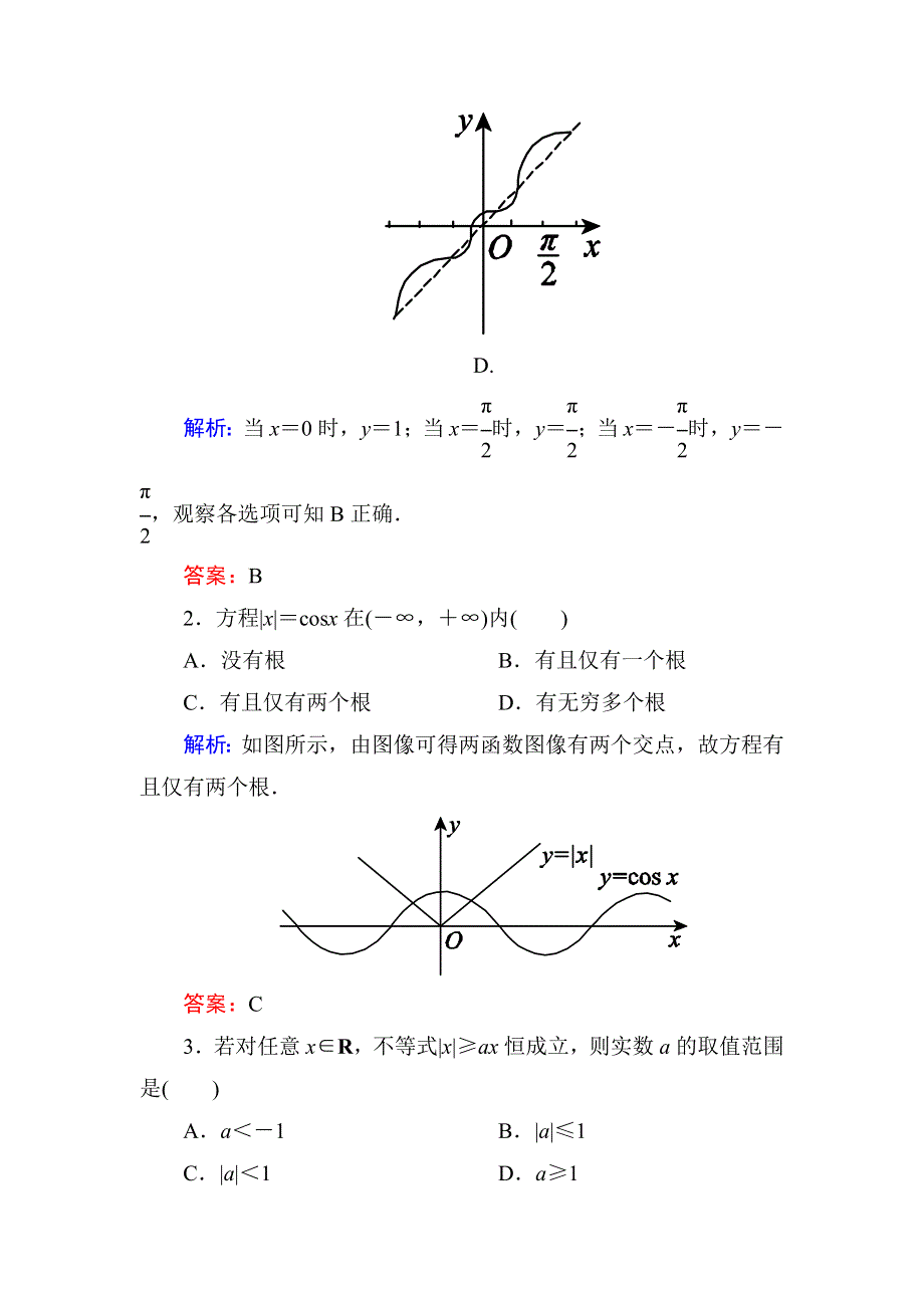 2014届高三人教A版数学一轮复习精练 2.5　函数的图像 WORD版含解析.doc_第2页