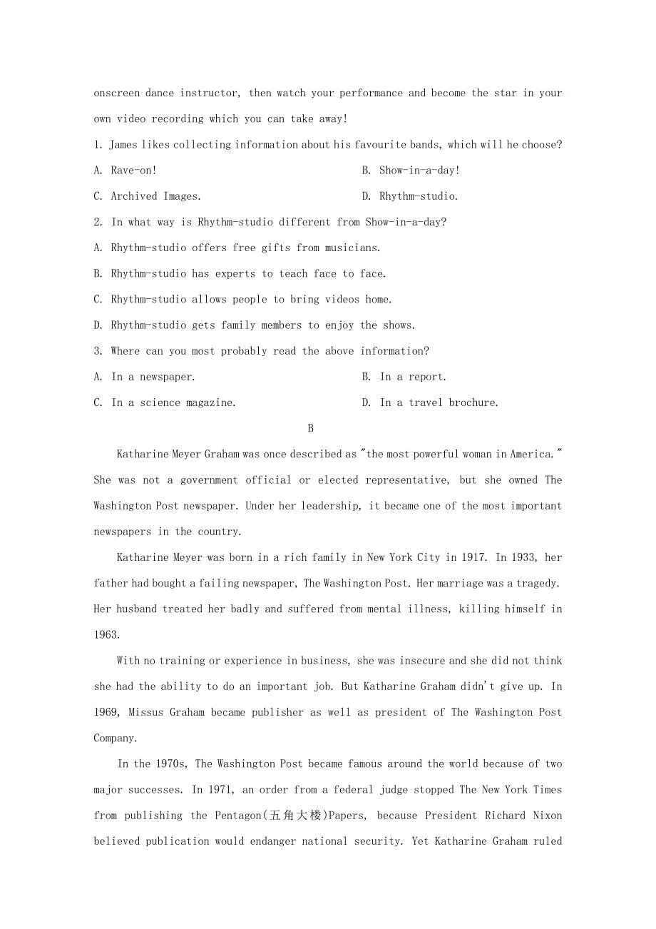 吉林省延边第二中学2020-2021学年高二英语上学期第一次月考试题.doc_第2页