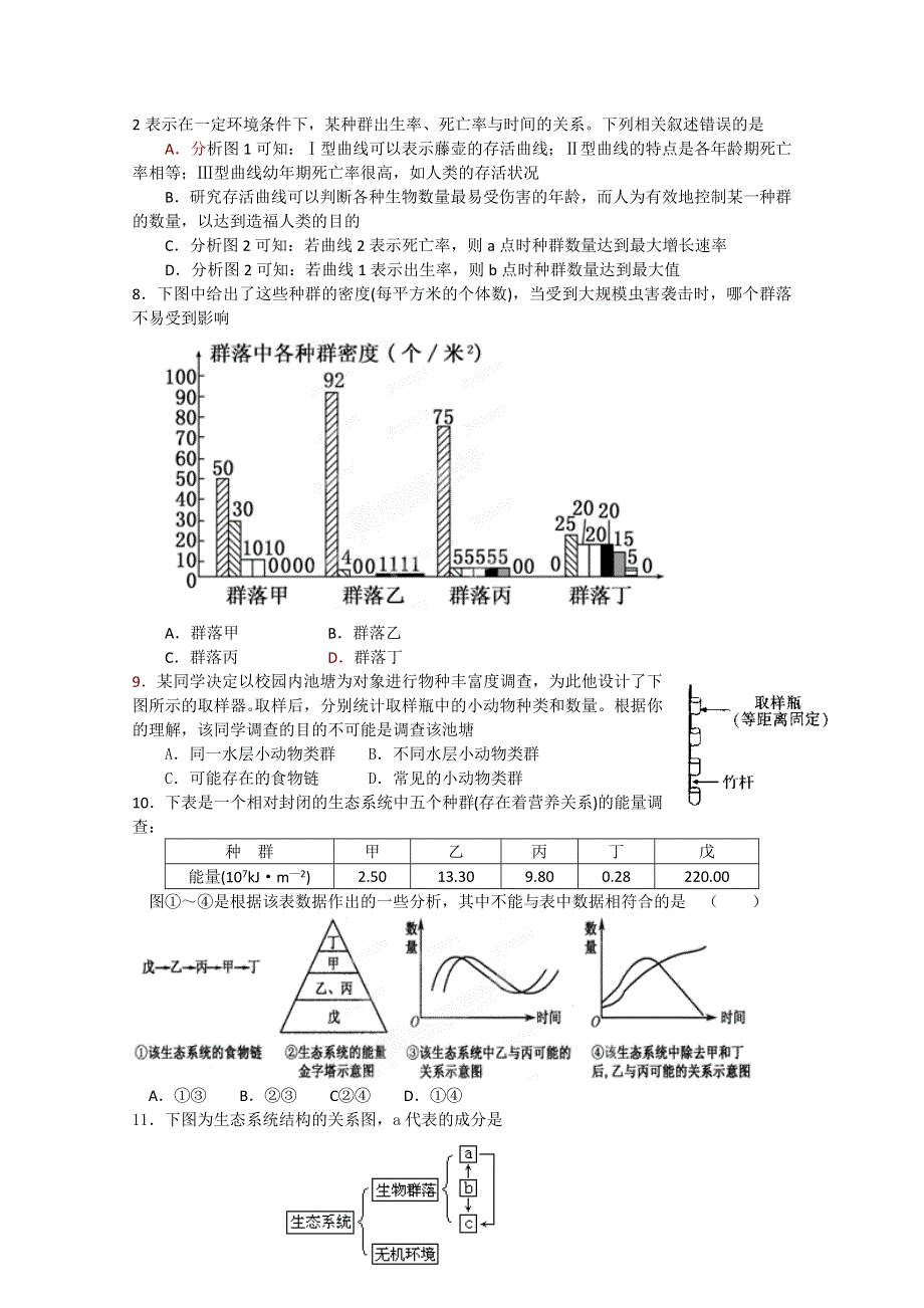 江苏省兴化市板桥高级中学2012届高三寒假作业生物试题（5）.doc_第2页