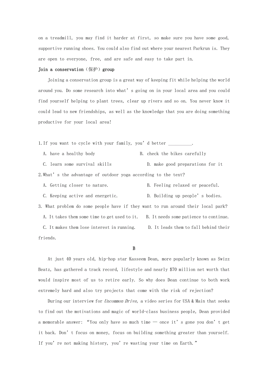 吉林省延边第二中学2020-2021学年高二英语上学期第二次月考试题.doc_第2页