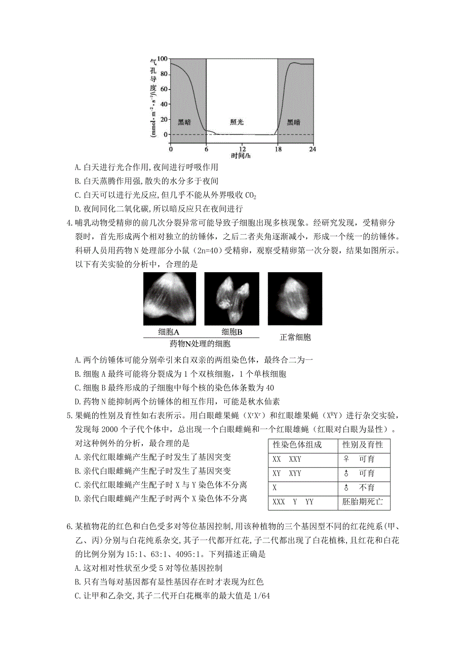 山东省潍坊市昌乐县2020届高三4月高考模拟生物试题 WORD版含答案.doc_第2页