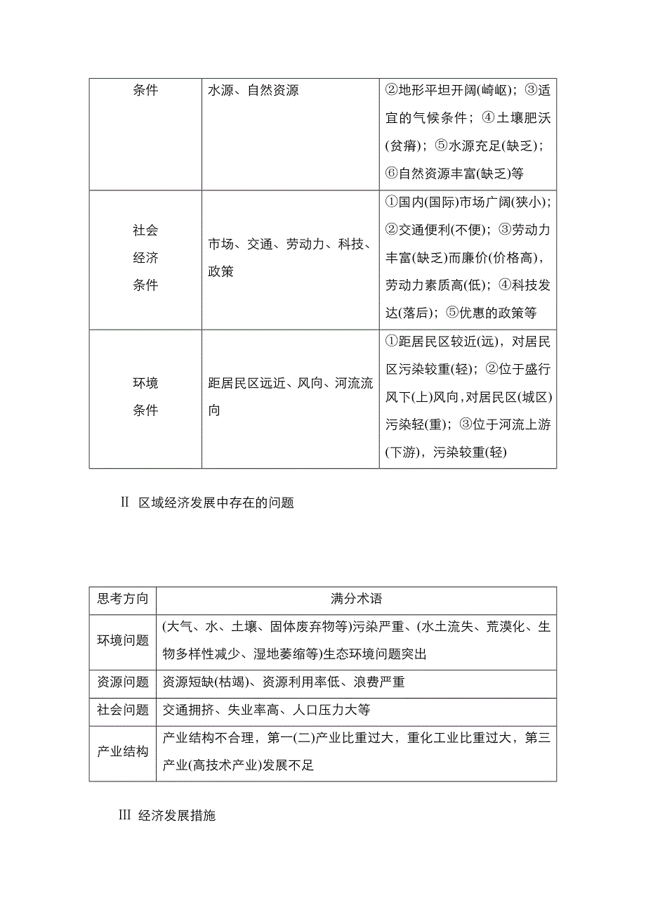 2021新高考地理选择性考试人教版一轮复习学案：规范答题15　区域经济发展类综合题 WORD版含解析.doc_第3页