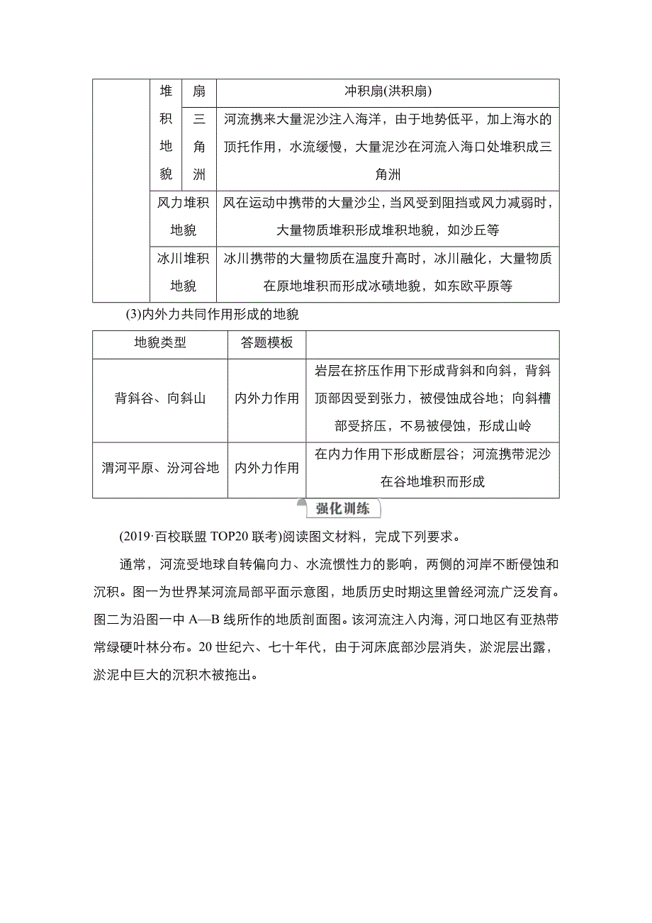 2021新高考地理选择性考试人教版一轮复习学案：规范答题4　地貌类综合题 WORD版含解析.doc_第3页