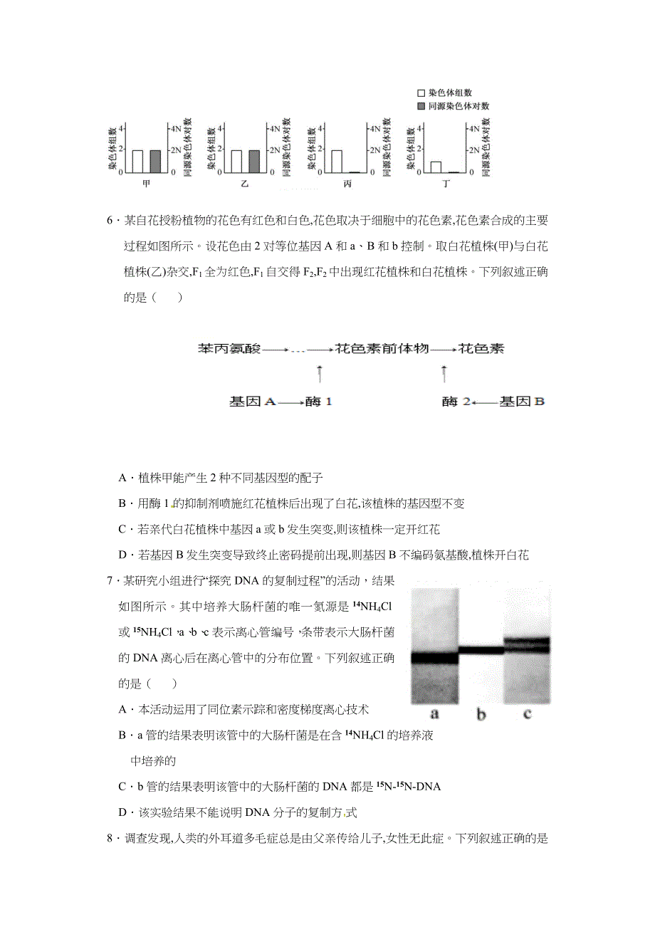 江西省高安中学2019-2020学年高二上学期期中考试生物试题（B卷） WORD版含答案.docx_第2页