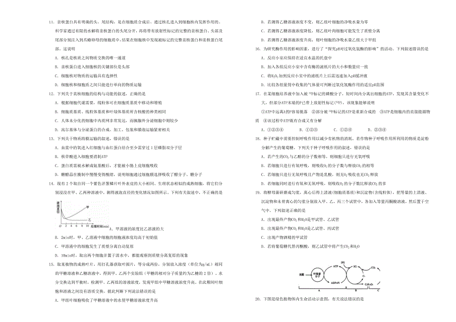吉林省松原市前郭县第五中学2020-2021学年高二生物下学期期末备考试题.doc_第2页