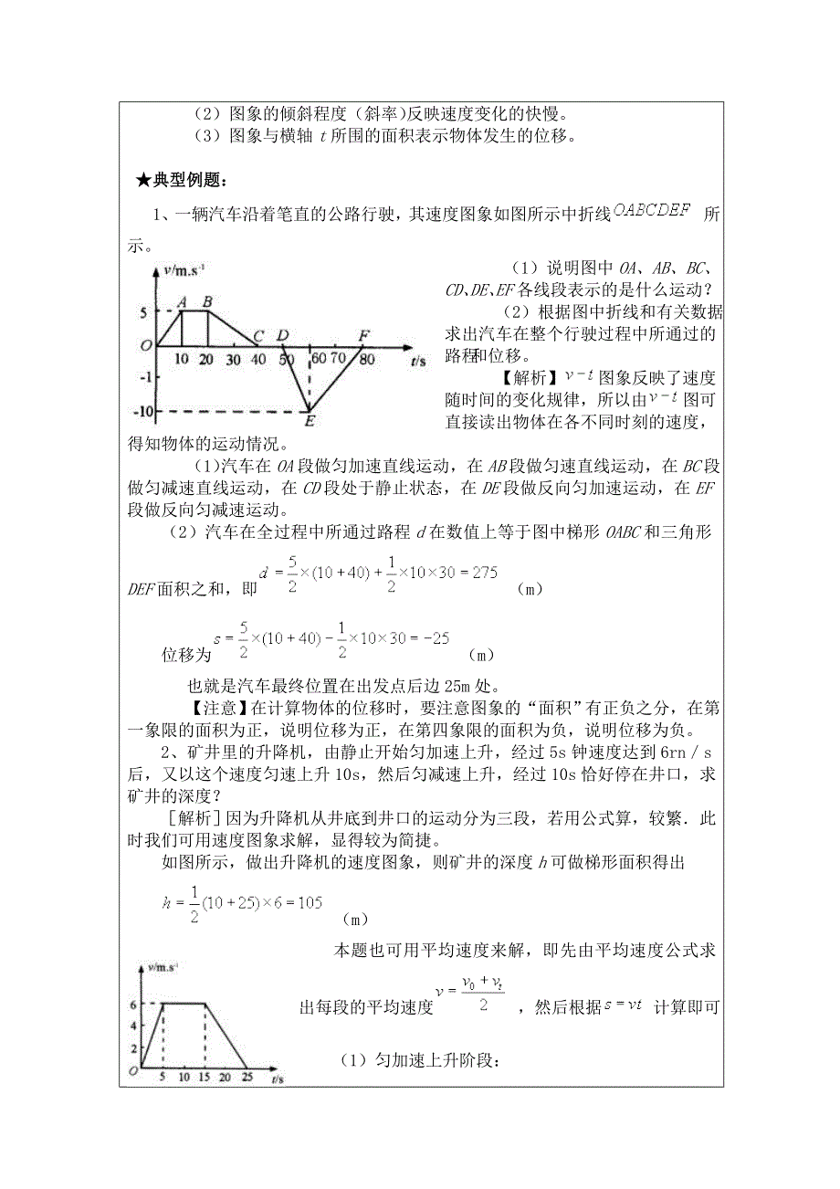 2012高一物理教案 1.6 用图像描述直线运动 4（粤教版必修1）.doc_第3页