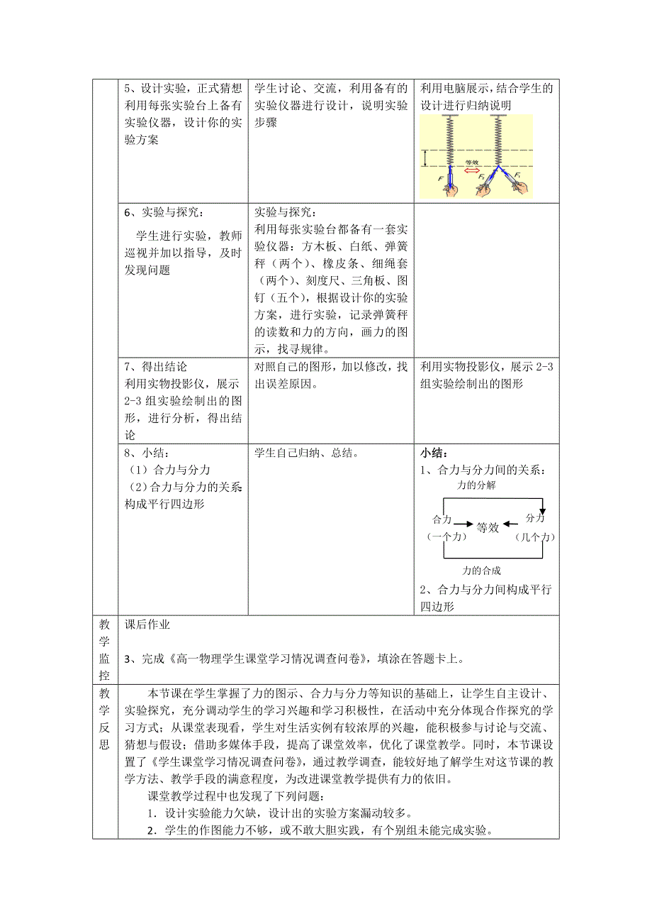 2012高一物理教案 3.3 力的等效与替代 2（粤教版必修1）.doc_第3页