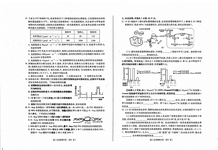 山东省烟台2023-2024高三生物上学期11月期中考试试题(pdf).pdf_第3页