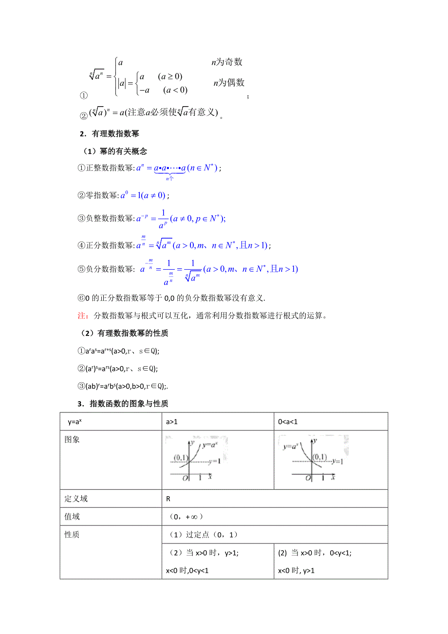 河北省2011年高考数学一轮复习精品导学案：2.4指数函数.doc_第2页