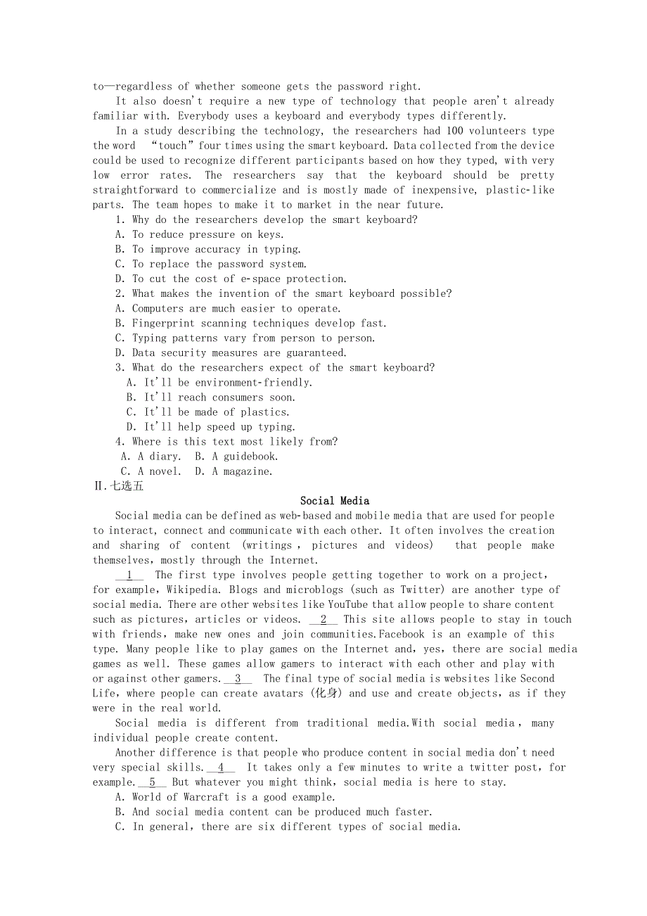 2020-2021学年新教材高中英语 Unit 3 The world of science（二）Using language知识基础练（含解析）外研版必修第三册.doc_第3页