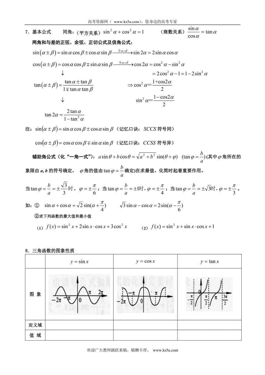 河北省2013年高考数学专题复习 专题4 三角函数.doc_第2页