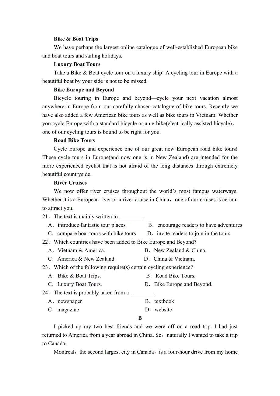 吉林省松原市油田第十一中学2020-2021学年高二上学期月考英语试卷 WORD版含答案.doc_第3页