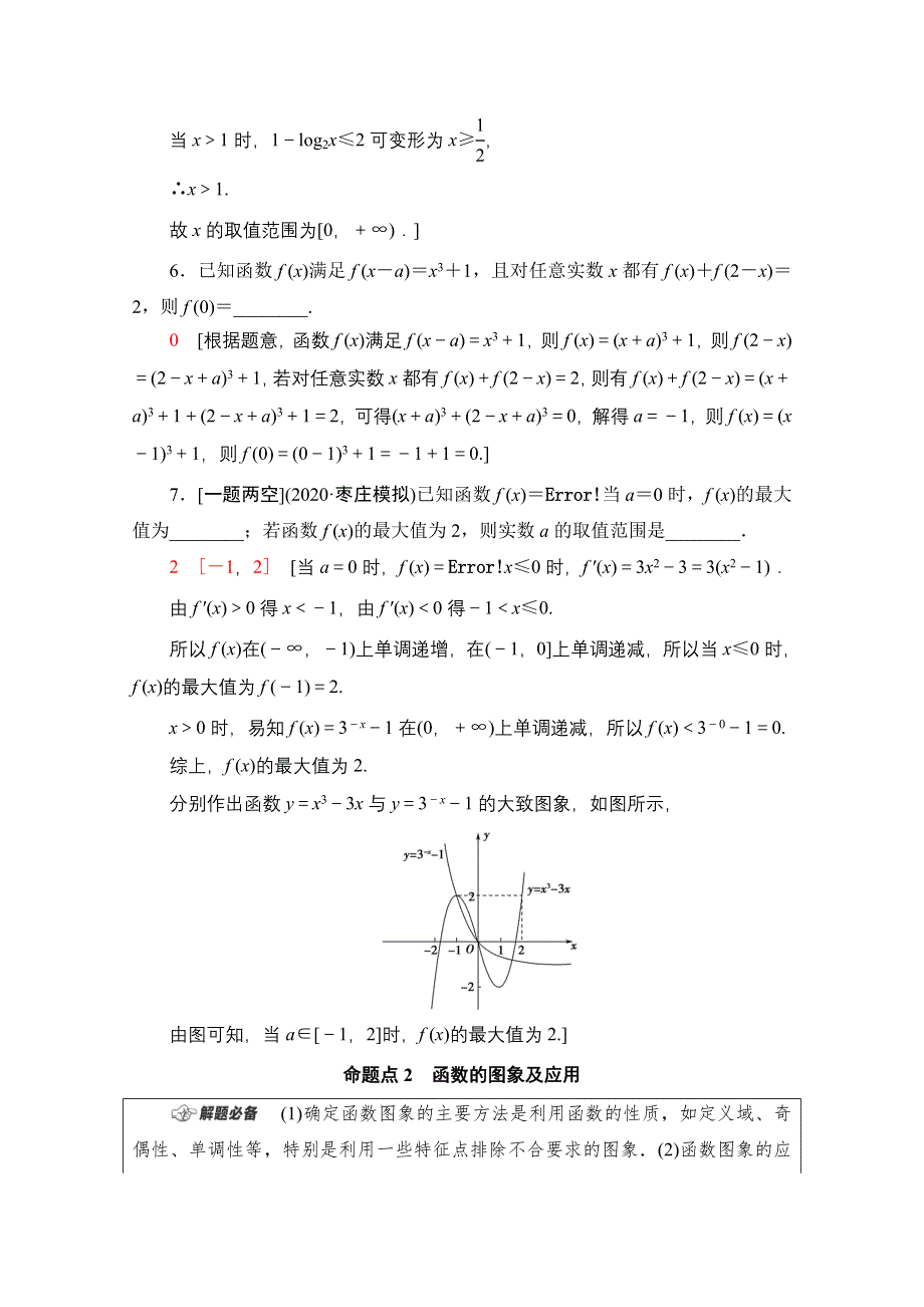 2021新高考数学（山东专用）二轮复习学案：板块1 命题区间精讲 精讲15　函数的概念、图象与性质 WORD版含解析.doc_第3页