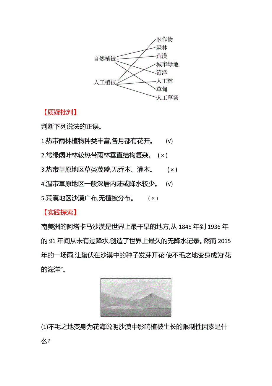 2021-2022学年新教材中图版地理必修第一册学案：第二章 第七节 植被与自然环境的关系 WORD版含解析.doc_第3页