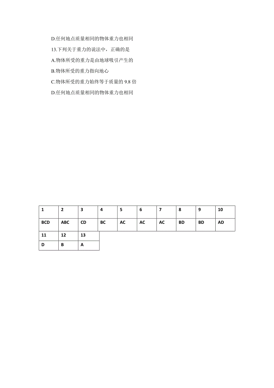 2012高一物理每课一练 4.1 重力与重心 6（鲁科版必修1）.doc_第3页