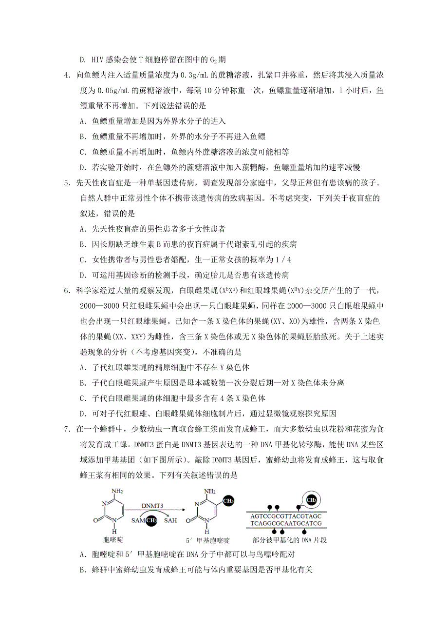 山东省烟台市2020届高考生物适应性练习试题（一）.doc_第2页