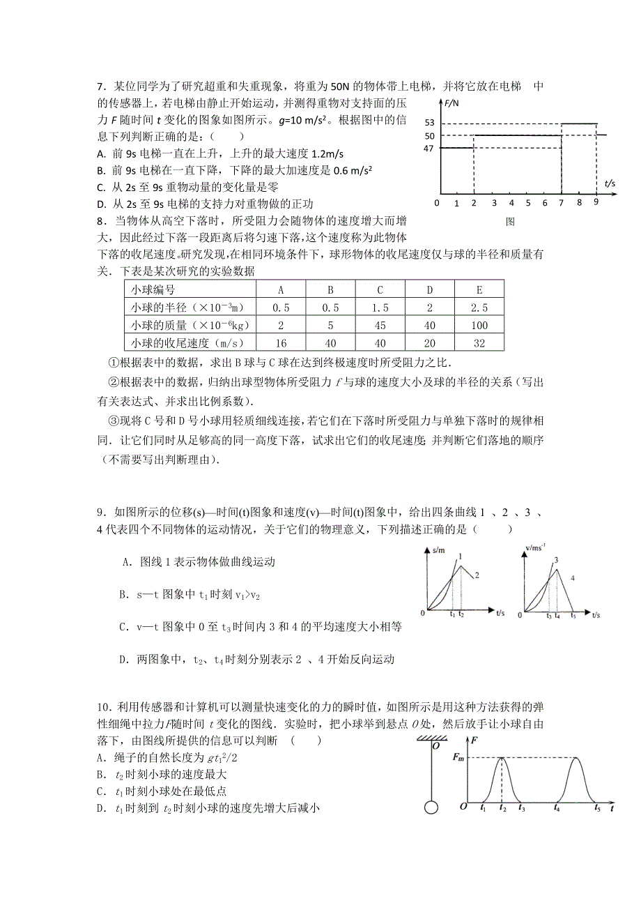 2012高一物理：本册综合测试题 9（鲁科版必修1）.doc_第2页