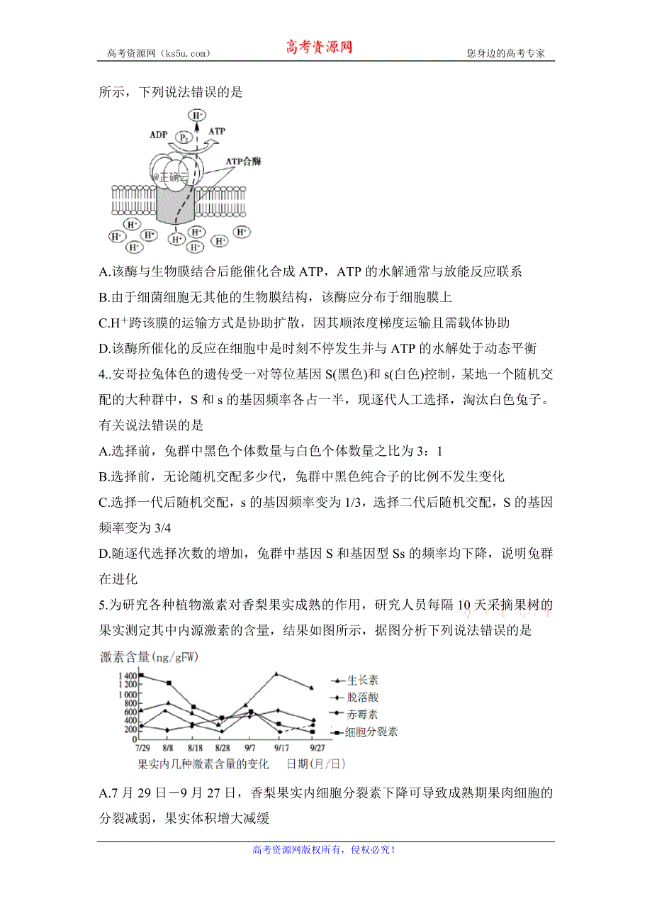 山东省烟台市中英文学校招聘教师能力测试（二）生物试卷 WORD版含答案.doc_第2页