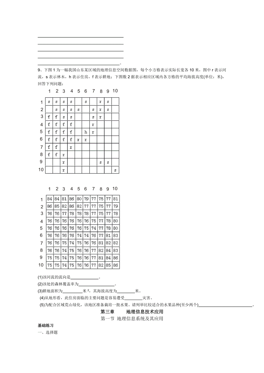 天津市汉沽区第六中学地理必修3《第三章 地理信息技术应用》测试题 WORD版含答案.doc_第3页