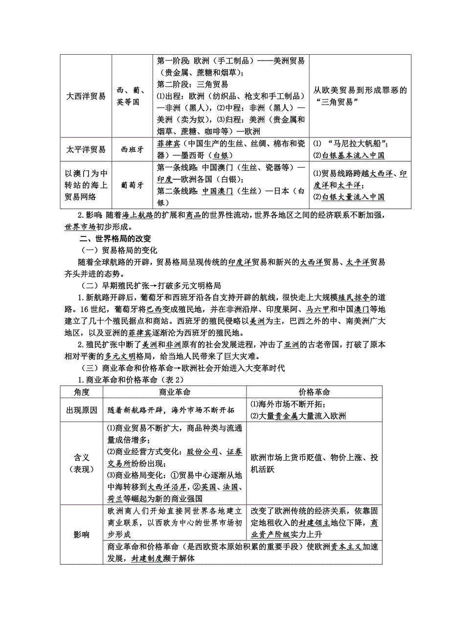 2019-2020学年历史新教材部编版必修中外历史纲要下 第7课 全球联系的初步建立和世界格局的演变 学案1 WORD版含答案.doc_第2页