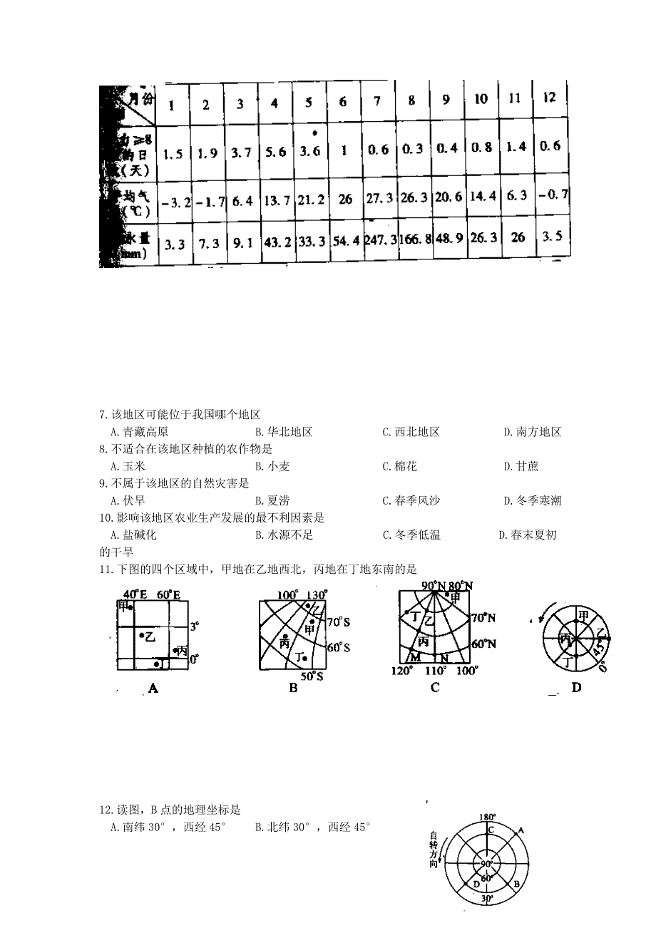 吉林省榆树市第一高级中学2011届高三第一次模拟考试地理试题.doc_第2页