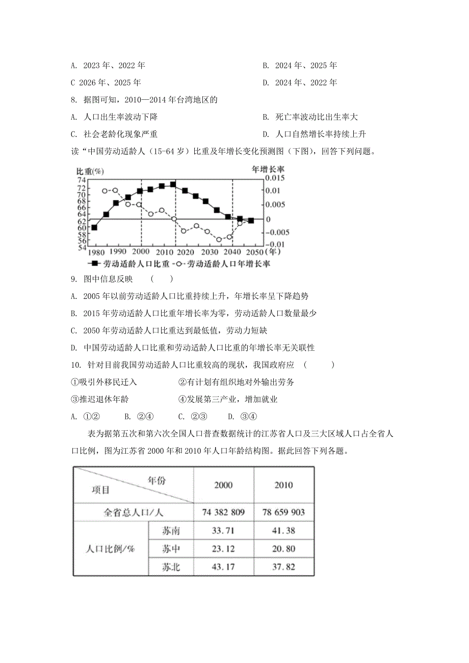 山东省烟台市中英文学校2021届高三地理上学期冬学竞赛试题.doc_第3页