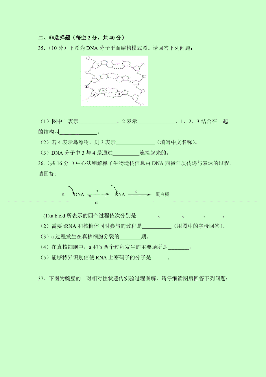 贵州省湄潭县湄江中学2016-2017学年高二上学期期末考试生物试题 WORD版含答案.doc_第3页