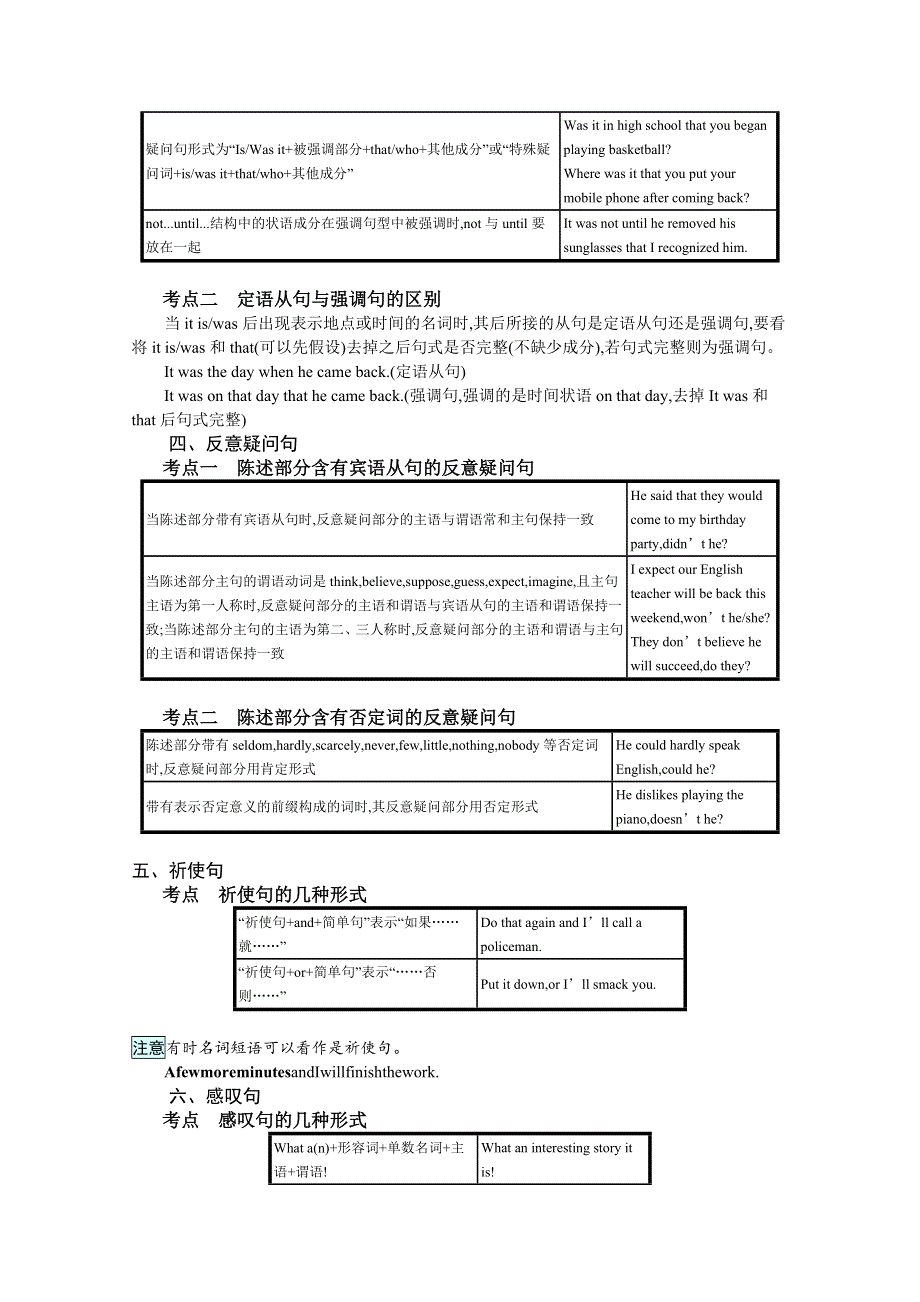 新教材2022届高考英语人教版一轮学案：专题十一　特殊句式 WORD版含解析.docx_第3页