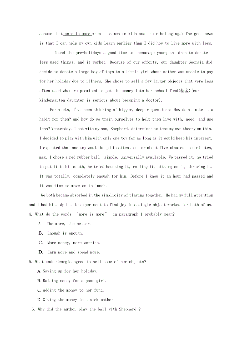 内蒙古集宁一中（西校区）2021届高三英语上学期第一次月考试题.doc_第3页