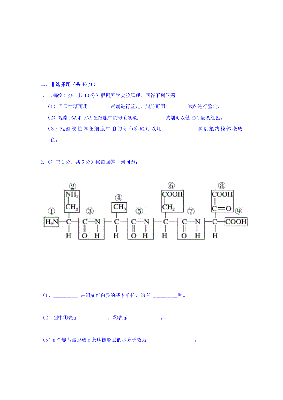 吉林省汪清县第六中学2018-2019学年高一上学期期中考试生物试题 WORD版含答案.doc_第3页