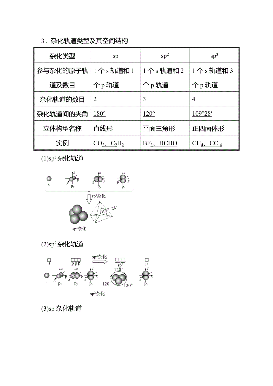 2021-2022学年新教材人教版化学选择性必修第二册学案：第二章 第二节 第2课时 杂化轨道理论简介 WORD版含解析.doc_第2页