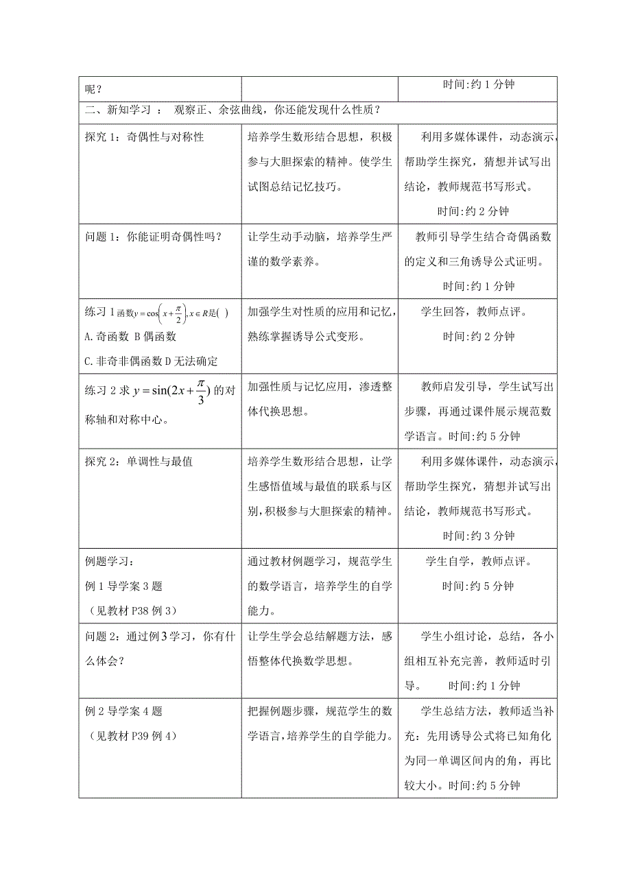 河北省临漳县第一中学人教版高中数学必修四 1.4.2正弦函数余弦函数的性质 学案 .doc_第3页