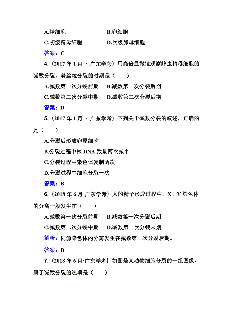 新教材2022届高考生物人教版一轮合格演练测评专题六 遗传的细胞基础 WORD版含解析.doc_第2页