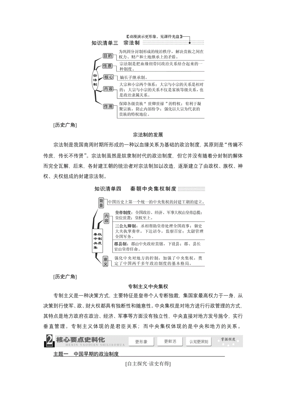 2014届高考历史一轮复习教师用书（全解全析） 第一单元 第1讲　商周的政治制度和秦朝中央集权制度的形成.doc_第3页