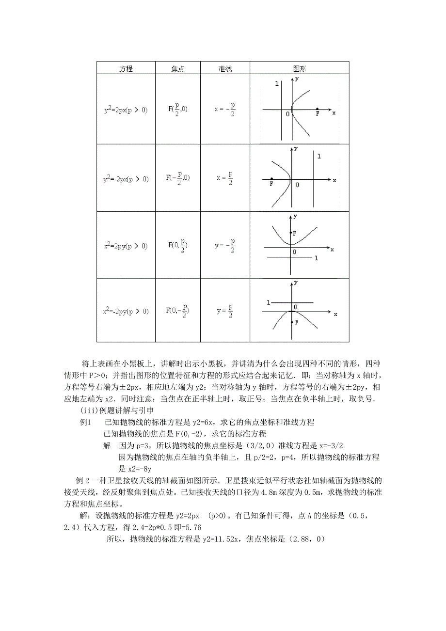 北师大版高中数学选修2-1教案：2.4.1抛物线及标准方程.doc_第2页