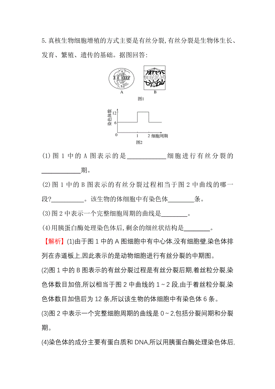 2021-2022学年新教材人教版生物必修一课时练：6-1 细胞的增殖 WORD版含解析.doc_第3页