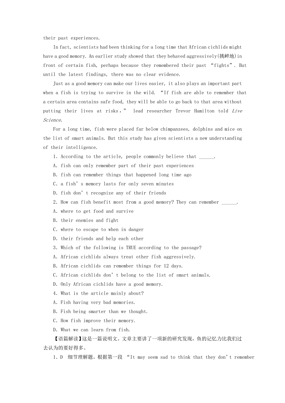 2022秋新教材高中英语 Unit 2 Success Period 4 Lesson 3 Getting to the Top课时作业 北师大版选择性必修第一册.doc_第3页