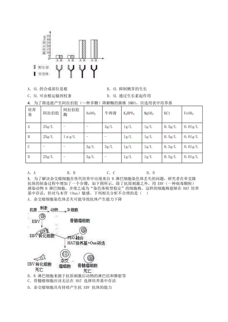 天津市第一中学2020届高三生物下学期第四次月考试题.doc_第2页