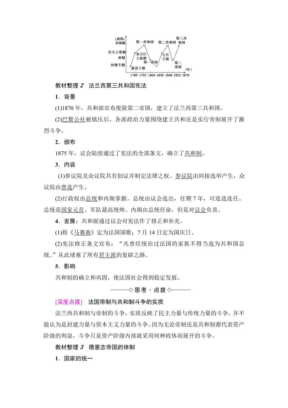 《非常学案》2017-2018学年高中历史岳麓版必修1学案： 第3单元 第10课 欧洲大陆的政体改革 WORD版含答案.doc_第2页