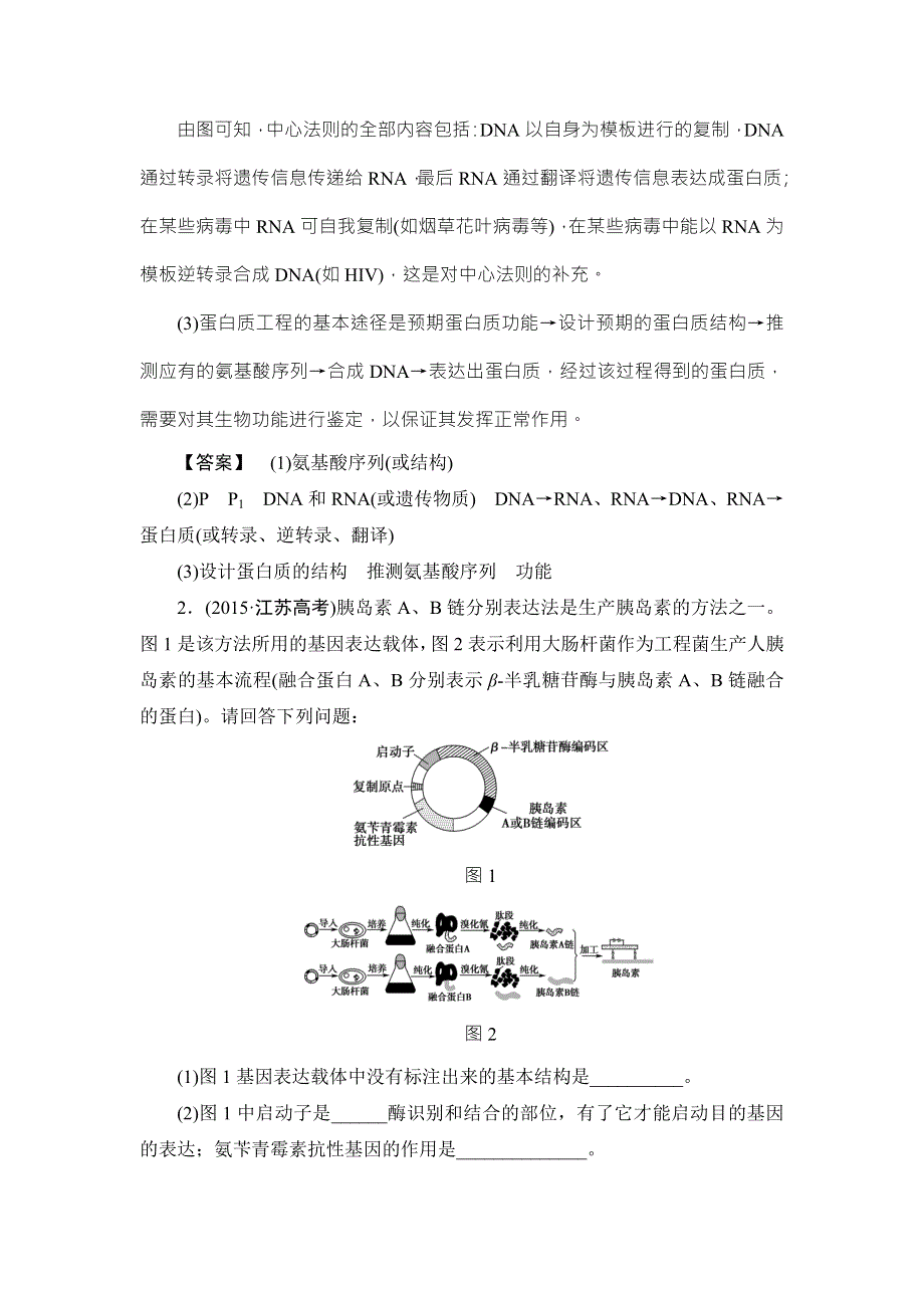 《非常考案》2017版高考生物一轮复习（通用版）分层限时跟踪练39基因工程 WORD版含答案.doc_第2页