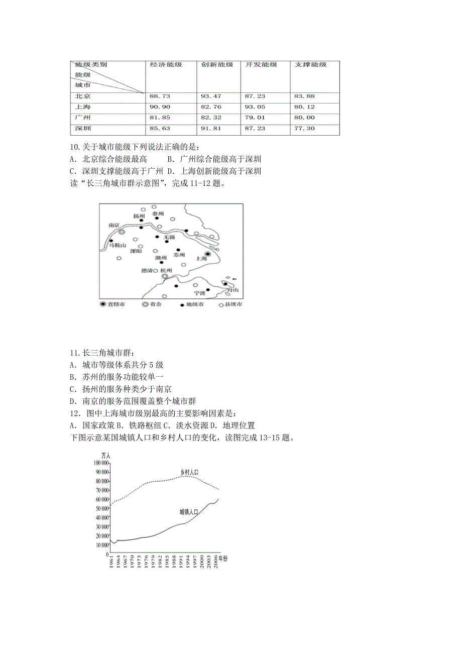 吉林省白城市白城市第一中学2019-2020学年高一下学期期末考试地理试卷 WORD版含答案.doc_第3页