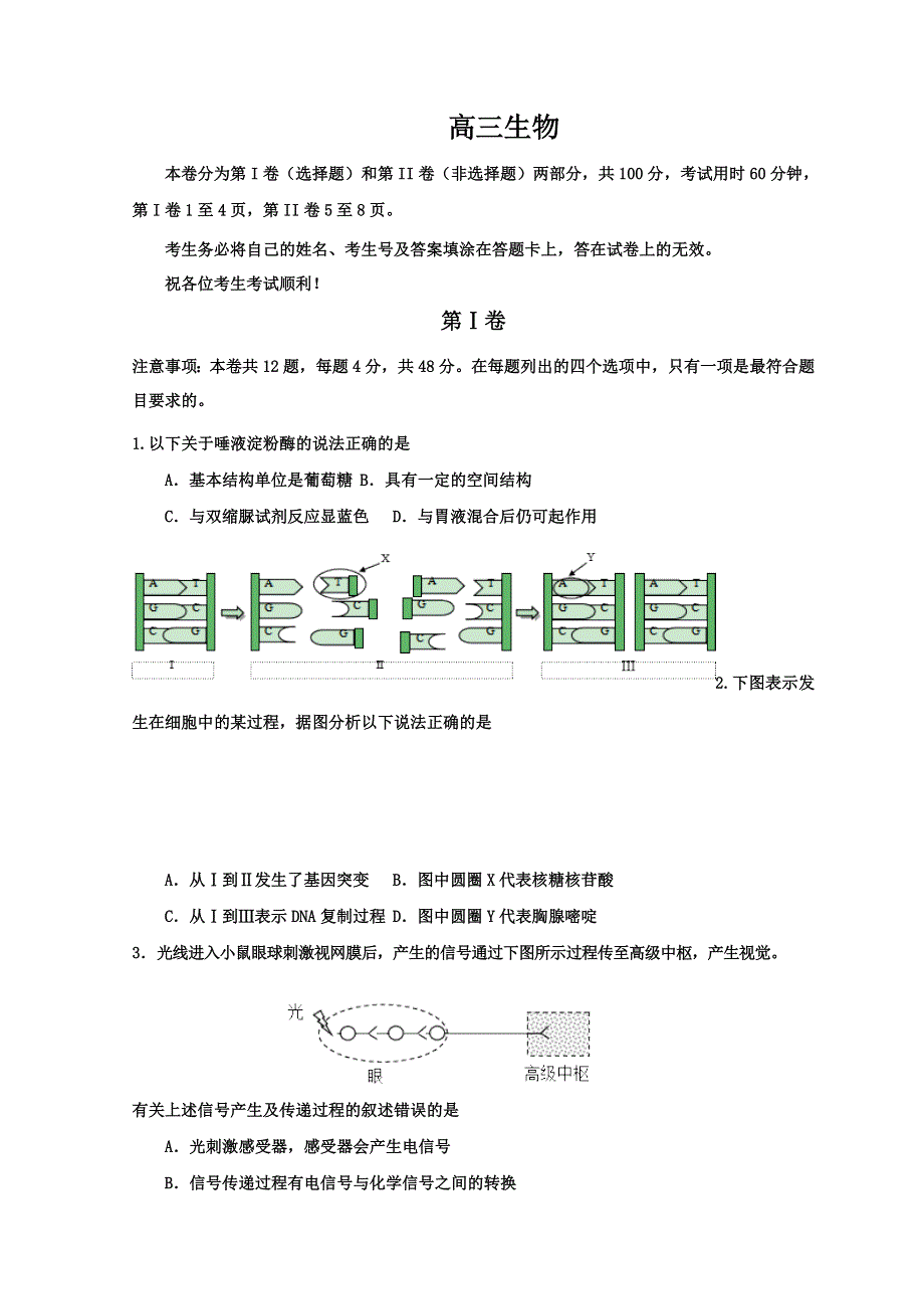 天津市红桥区2021届高三下学期5月第二次质量调查（二模）生物试题 WORD版含答案.doc_第1页