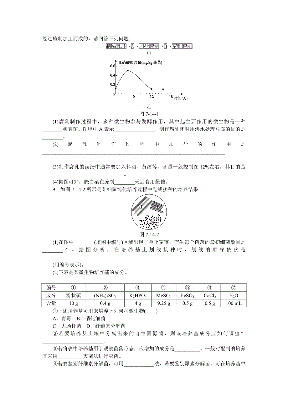 《高三复习方案》2015届高考生物二轮复习试题：专题十四　生物技术实践.doc_第2页