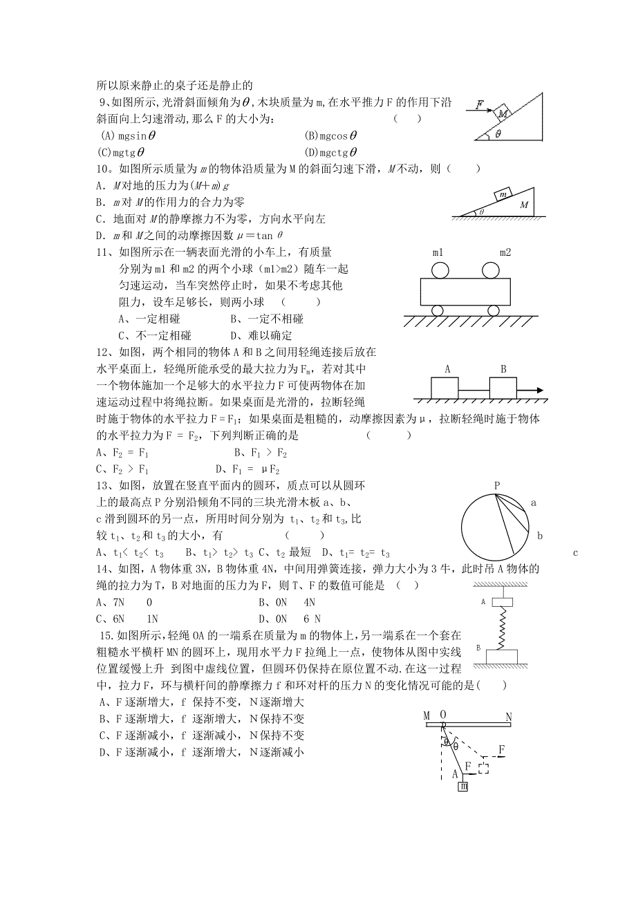 力物体的平衡牛顿运动定律.doc_第2页