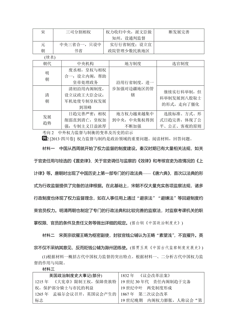 《高考复习方案》2016届历史二轮复习：第18讲高频热点主题串讲 主题一 中西方政治文明的变迁.doc_第3页