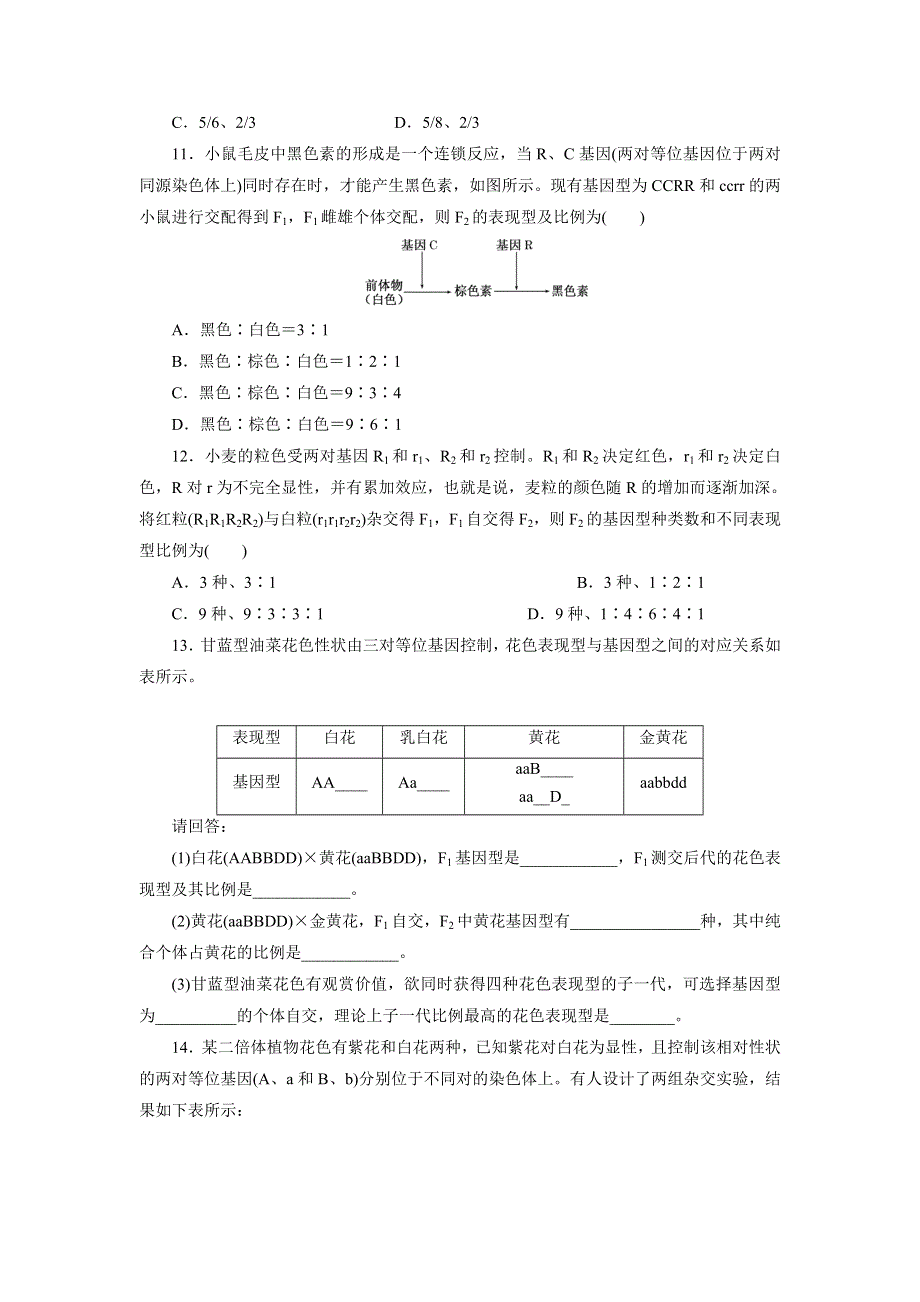 2017-2018学年高一生物人教版必修二课下能力提升四 WORD版含解析.doc_第3页