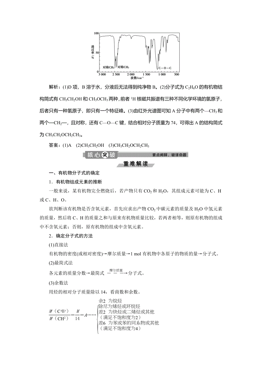 2019-2020学年苏教版化学选修五新素养同步学案：专题1　第二单元　科学家怎样研究有机物 WORD版含答案.doc_第3页